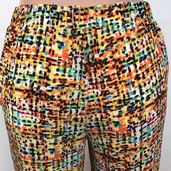 Xoxo Colorful Wide Leg Pants with built in Shorts - Picture 3 of 4